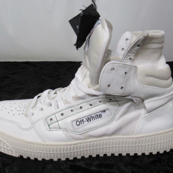 Off-White Off Court 3.0 Men's White/White Leather High Top Sneakers Sz 42 US 9 - Picture 5 of 16